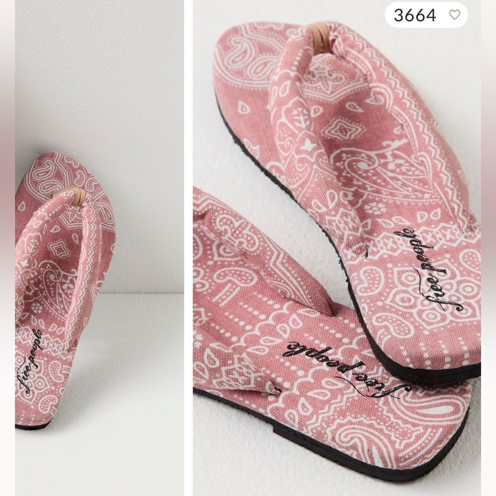 Free People Es Verdra Cotton Thong Sandals/ size 38